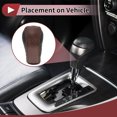 thumbnail image 3 of Cubierta de pomo de cambio de marcha Unique Bargains para Hyundai Tucson 2015-2018 de cuero sintético negro y marrón, 3 of 6