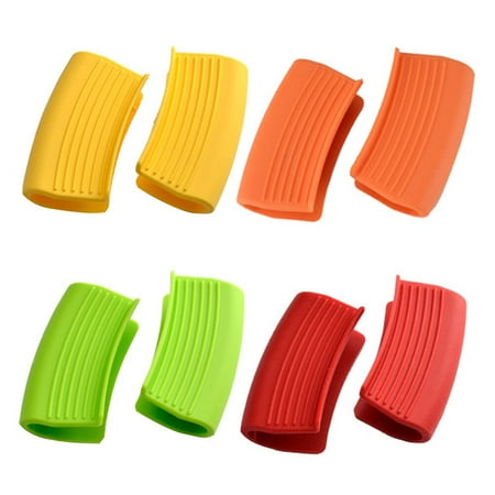 

4 Pairs Silicone Pot Handle Clip Thermal Insulation Pot Ear Cover Kitchen Tool