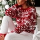 thumbnail image 4 of Suéter navideño de invierno nuevo 2023 para mujer, estampado de alce navideño, manga larga, ropa Y2K, jerséis gruesos y cálidos, jerséis, prendas de punto, 4 of 5
