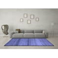 thumbnail image 3 of Ahgly Company Machine Washable Indoor Round Abstract Blue Modern Area Rugs, 5' Round, 3 of 4