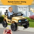 thumbnail image 3 of Juibresa 12 Volt Powered Ride-On Truck Car for Kids,Electric Vehicles with Remote Control, Spring Suspension,Led Lights, Music,3 Speeds,Ideal Gift for Child, 3 of 8