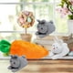 thumbnail image 5 of Fasiaou Easter Bunny Stuffed Animal Hide-and-Seek Three Bunnies in Carrot Pouch Easter Bunny Plush Hidden Bunny Rabbit Doll Zip Up Carrot Bunny Purse Easter Toy for Kids, 5 of 6