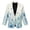 Blue Watercolor Peony Butterfly Floral, variant on Xoenoiee Green Hibiscus Tropical Palm Leaf Pattern Women's Blazer Jacket Notched Lapel Button Long Sleeve Oversized Business Casual Suit Jacket Fully Lined Dressy Office Work Outerwear, 2XL