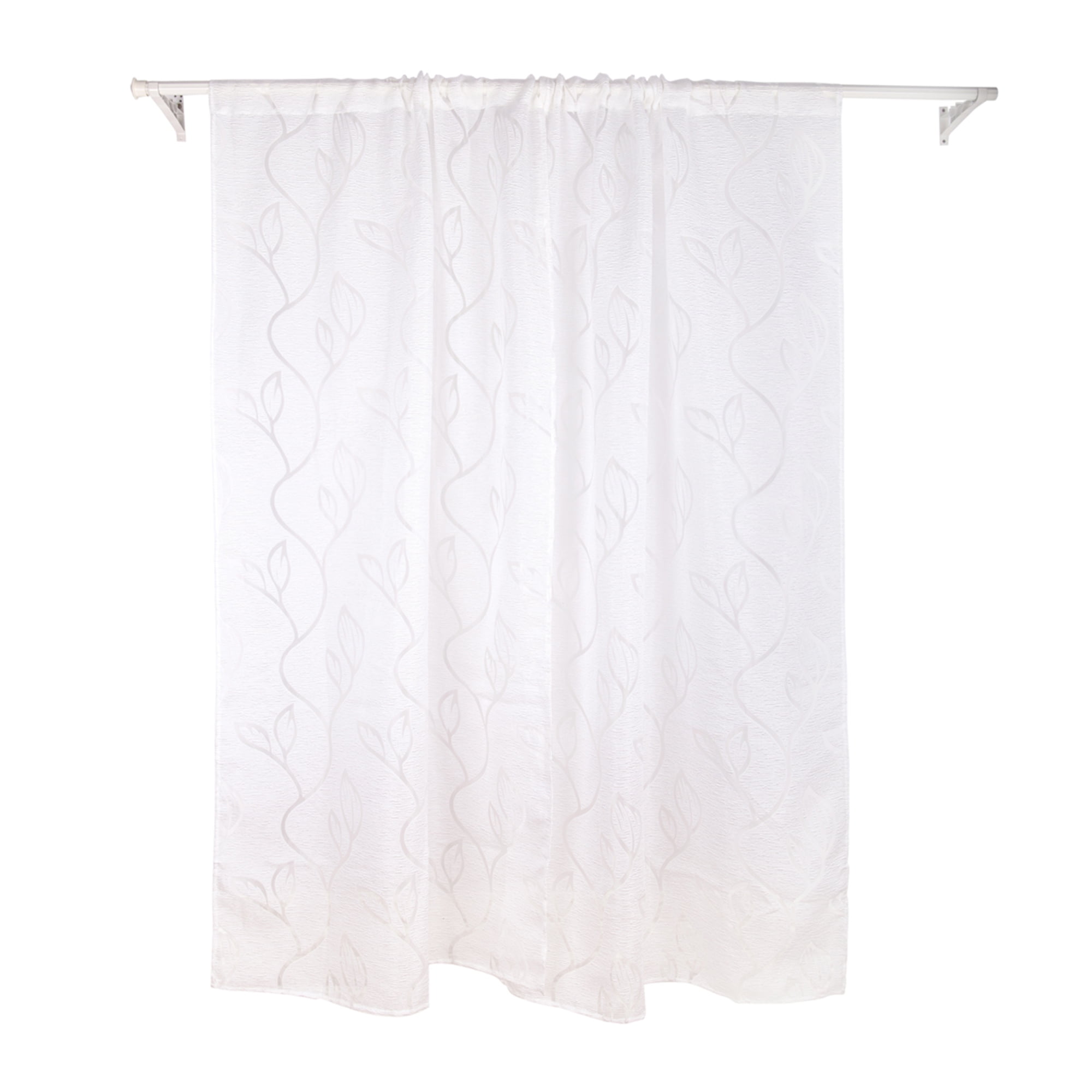 LELINTA Sheer Curtains 40 x 78 inch (W x L) Voile Sheer Window Curtains ...