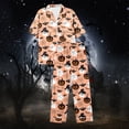 thumbnail image 7 of Pajamas For Women Set Cozy Halloween Comfortable Silk Satshort Sleeve Button Up Top Shorts Ensemble Sleepwear Loungewear Nightwear Nightclothes Homewear, 7 of 7