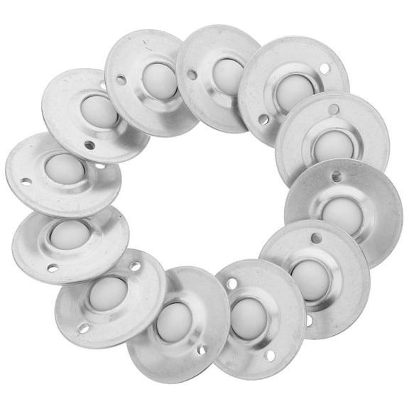 FRCOLOR  12 Pcs Household Ball Roller Movable Furniture Universal Wheel Bearing Silver