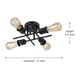 thumbnail image 3 of Lámpara de de 4 luces, lámpara de tejado de hierro, lámparas de tejado de montaje semi empotrado para cocina, comedor, sa de , dormitorio, Negro Colco Lámpara de techo, 3 of 8
