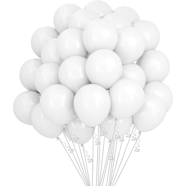 White Balloon Arch Balloon Garland Kit Birthday Balloons 120pcs