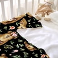 thumbnail image 3 of Yibo Cow Floral Blanket Flannel Soft and Comfortable Anti-static Bed Sofa Blanket, 3 of 7
