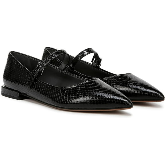 Franco Sarto Women's Nalin Mary Jane Flat Black Snake Print 5M