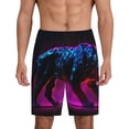 thumbnail image 1 of Fotbe Futuristic Purple Panther A、 Pantalones Cortos de Pijama para Hombre, Ropa de Dormir, Pantalones de Pijama Cortos para Hombre-Medium, 1 of 6