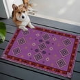 thumbnail image 3 of Purple Boho Entryway Rug 2'x3'&nbsp; Non Slip Front Door Mats, Country Abstract Geometric Ethnic Aesthetic Entrance Rugs Indoor Outdoor Carpet, Washable Floor Mats Small Area Rug for Bedroom Kitchen, 3 of 8