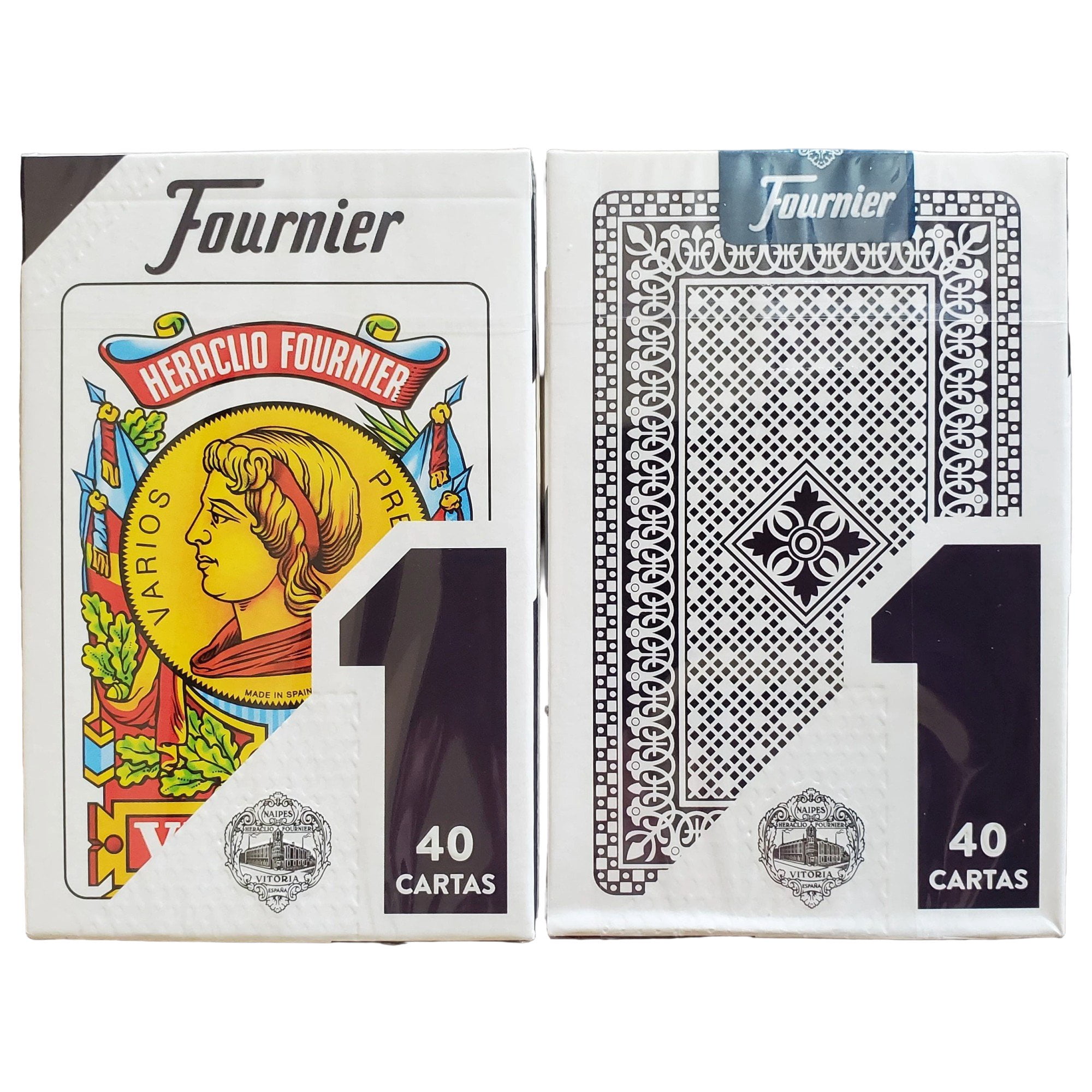 Heraclio Fournier No. 1 Spanish Playing Cards, 12 Deck Set, 40-Card Baraja Espaola for Mus, Brisca, Tute, Games & Collectors 6 Blue & 6 Red Decks