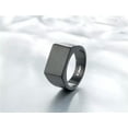 thumbnail image 6 of QQTDFG Men Women Black Stainless Steel Signet Ring Band Wedding Jewelry Size 8-12-Black-11, 6 of 8