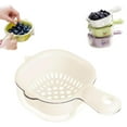 thumbnail image 2 of Double Layer Kitchen Draining With Handle Mini Fruit Strainer Bowl Vegetable Washer For Efficient Cleaning, 2 of 4