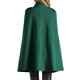 thumbnail image 3 of Abrigo de capa de doble botonadura con mangas abiertas Inspire Chic para mujer, color verde oscuro, talla M, 3 of 6