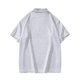 thumbnail image 4 of Camisetas de Manga Larga para Hombre de Algodón Poliéster Mezcla Suelta Camisa de Solapa, Tamaño Grande Color Sólido Fallow Manga Corta, 4 of 8