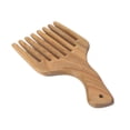 thumbnail image 4 of Peine de madera de sándalo para prevenir la estática, masajear el cuero cabelludo con dientes gruesos, peine para barba y cabello para peluquería., 4 of 14