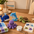 thumbnail image 6 of Kids' Play Animal Figures, Activities, Party Favors, Reusable Sea Animal Making Bead Kit, Includes Assorted Colorful Beads, Smooth String for Crafts, Simple Instruction Guide and, 6 of 6