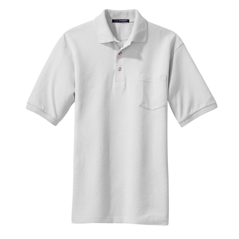 Port Authority Heavyweight Cotton Pique Polo with Pocket XS Oxford