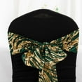 thumbnail image 3 of BalsaCircle 5 Hunter Green Gold Wave Mesh Chair Sashes Embroidered Sequins Wedding Party Events Reception Decorations Supplies, 3 of 8