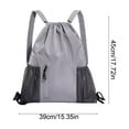 thumbnail image 3 of Large Capacity Drawstring Sports Backpack for Gym Hiking Travel - Durable Lightweight Multi-Functional Backpack with Adjustable Straps for Men Women, 3 of 6