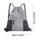 thumbnail image 3 of Mochila Deportiva con Cordón Ajustable, Gran Capacidad, Gris, Poliéster, 45 X 39 Cm | Bolsa Multifuncional de Color Liso para Actividades Al Aire Libre y Fitness, 3 of 6
