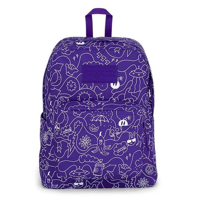 Mochila Jansport Superbreak Plus Dub Doodle Purple JS0A4QUEGX6