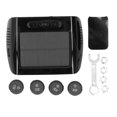 thumbnail image 1 of JUSPOCKET Sistema de monitoreo de presión de neumáticos para automóvil TPMS solar/USB Detección de temperatura Pantalla LCD Consola central montada con 4 sensores, 1 of 20