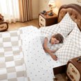 thumbnail image 5 of meiyoeat Modern Geometric Plaid 7-Piece Twin Bedding,Abstract Piexal Pattern Bedding Comforter Set,Reversible, 5 of 7