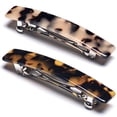 thumbnail image 1 of 2PCS Français Conception Cheveux Barrette Tortue Coquille Celluloïd Rectangle Pinces à Cheveux pour les Femmes, 1 of 5