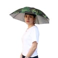 thumbnail image 3 of Sombrero de sombrilla portátil anti-lluvia anti-sol para la cabeza al aire libre (camuflaje), 3 of 6