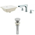 thumbnail image 1 of 18.25-in. W CUPC Rectangle Bathroom Undermount Sink Set In White - Chrome Hardware - Overflow Drain Incl. AI-12967, 1 of 9