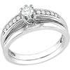 1/4 Carat T.W. Round Diamond Sterling Silver Women's Bridal Set