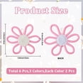 thumbnail image 2 of 1set 6pcs 3 colors Boho Daisy Flower Woven Wall Decorations for Home Decor Mixed color 140x150x13mm 2pcs/color, 2 of 9