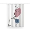 thumbnail image 5 of Jinsinto 1pc Rideau de Douche Anti-Moisissure 180x180cm, Rideau de Douche Lavable en Machine, Rideau de Douche en Tissu Polyester (Résumé), 5 of 5
