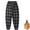 Black 2 (Large Plaid Pattern), variant on KYAIGUO Toddler Kids Fall Winte Sweatpants for Boys Girls ,Baby Casual Pant Cute Thick Fleece Sports Jogger Pants Little Big Boys Girls Active Pants Trousers for 1-12Y