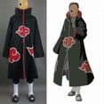 thumbnail image 1 of Naruto Akatsuki Tobi Uchiha Obito Robe Cloak Coat + Resin Mask Cosplay-1, 1 of 2