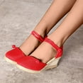 thumbnail image 4 of Njoeus Women's Espadrilles Closed Toe Ankle Strap Dressy Platform Wedge Sandals Summer Dress Shoes, 4 of 8