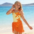 thumbnail image 2 of Taybagh Girls Swimsuit Floral Print One Piece Swimsuit with Cover Up Ruffle Stretch 2 Piece Beachwear, 2 of 9