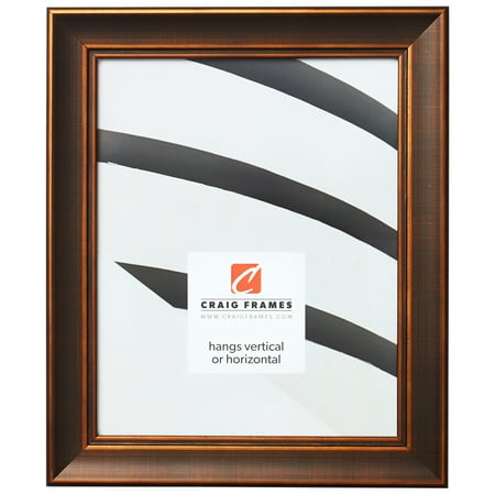 Craig Frames Metropolis 125, Antique Bronze Picture Frame, 4 x 10 Inch