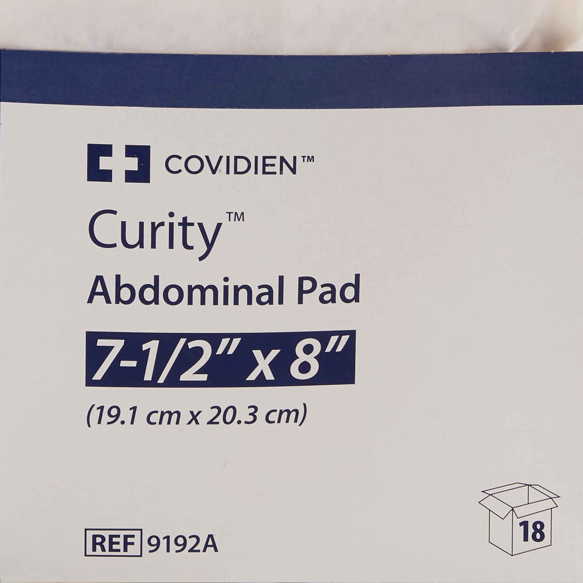 Curity Abdominal Pads, Sterile Gauze Dressing, 7 1/2 in x 8 in, 18 Count, 12 Packs, 216 Total