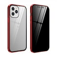 thumbnail image 2 of Anti-Peeping For  12/ 12 Max/ 12 Pro/ 12 Pro Max 360° Full Body Case Clear Double Sided Tempered Glass Magnetic Metal Bumper Adsorption Protection Privacy Cover, 2 of 6