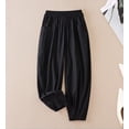 thumbnail image 4 of Sngxgn Women's Casual Loose Wide Leg Cozy Pants Sweatpants Comfy High Waisted(Black,M), 4 of 5