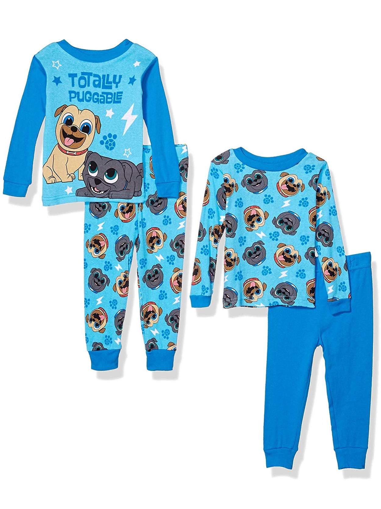 Puppy Dog Pals Puppy Dog Pals Toddler Boy Long Sleeve Snug Fit Cotton Pajamas, 4pc Set