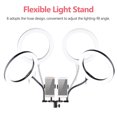 thumbnail image 4 of 10 Inch/26cm Bi-color Dimmable Dual Selfie Ring Video Light Kit with Flexible Light Stand, 4 of 9