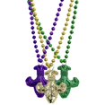 thumbnail image 1 of Collar Bnikion Mardi Gras con forma de flor de lis, 48 cm, 1 of 9