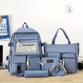 thumbnail image 2 of 5pcs Large Capacity Durable Schoolbags Set - Simple Fashion Backpack With Shoulder Bag, Handbag, Pen Case And Coin Purse, 2 of 5