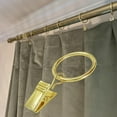 thumbnail image 6 of 30 Pack Curtain Rings with Clips, Heavy Duty Drapery Clip,Tension Rods Hooks, Polish Gold Curtain Hooks Hangers, 6 of 7