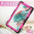 thumbnail image 7 of Case for Samsung Galaxy Tab A8 10.5 Inch 2022 (SM-X200/X205/X207), Galaxy Tab A8 Case, Protective [Hand Shoulder Strap] [Swivel Stand] Kids Case for Samsung Galaxy Tab A8 10.5” 2022,Rose  PC, 7 of 7